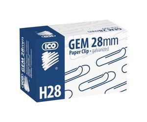 Gémkapocs 28 mm, ICO H28-100, kerek, 100 db, nikkel