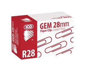 Gémkapocs 28 mm, ICO R28-100, kerek, 100 db, réz