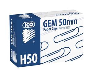 Gémkapocs 50 mm, ICO H50-100, kerek, 100 db, nikkel