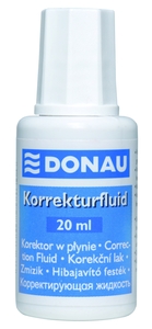 Hibajavító folyadék 20 ml, DONAU Fluid, oldószeres, ecsetes