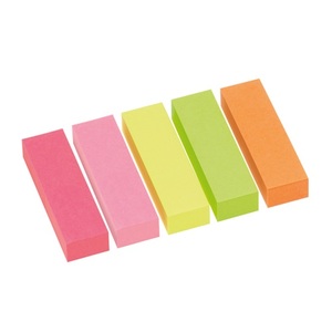 Jelölőcímke 15x50mm, 5x100lap, INFO NOTES, papír, 5 neon szín