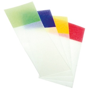 Jelölőcímke 20x50mm, 4x40 lap, INFO NOTES, műanyag, átlátszó, 4 szín