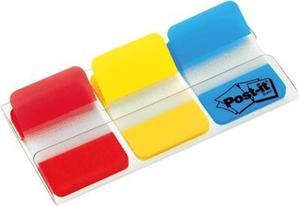 Jelölőcímke 25x38 mm, 3x22lap, 3M Post-it 686-RYB, piros, sárga, kék