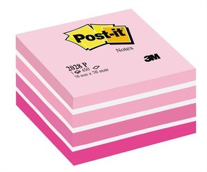 Öntapadó jegyzettömb 76x76 mm, 3M POST-IT 2028-P, 450lap, aquarell pink