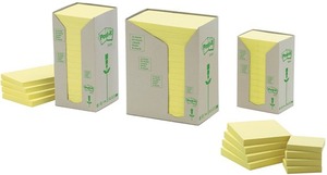 Öntapadó jegyzettömb 76x127mm, 3M Post-it 655-1T, 16x100 lap, sárga,