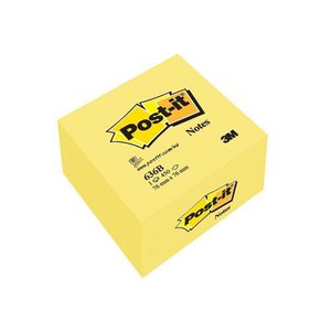 Öntapadó jegyzettömb 76x76mm, 3M Post-it 636-B, 450 lap, sárga