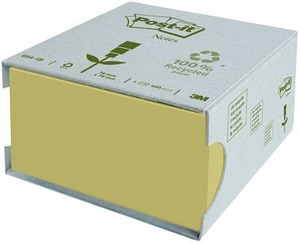 Öntapadó jegyzettömb 76x76mm, 3M Post-it 636-1CG, 450 lap, zöld