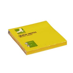 Öntapadó jegyzettömb 76x76mm, Q-CONNECT KF10517, 6x80lap, neon narancs