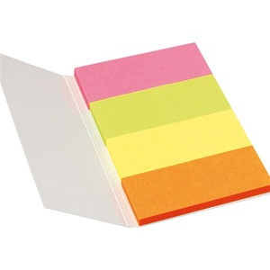 Jelölőcímke 20x50mm, 4x40 lap, INFO NOTES, papír, 4 neon szín