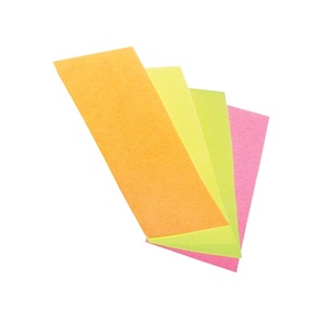 Jelölőcímke 20x50mm, 4x40 lap, INFO NOTES, papír, 4 neon szín