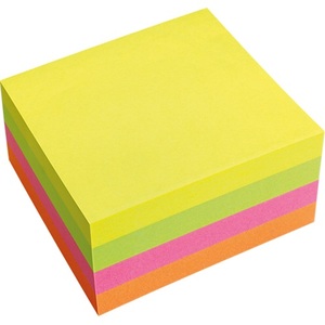 Öntapadó jegyzettömb 75x75mm, INFO NOTES, 320 lap, neon vegyes,