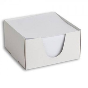 Kockatömb 90x90x50 mm, GRS, papír dobozban, nem ragasztott, fehér