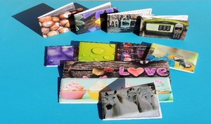 Diákigazolványtok, 6 zsebes, PVC, keményfedelű, fekvő, vegyes minták