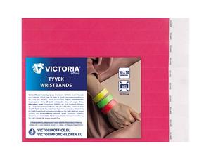 Karszalag 3/4", VICTORIA, tyvek, 100 db-os, neon rózsaszín