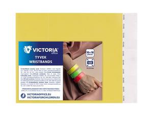 Karszalag 3/4", VICTORIA, tyvek, 100 db-os, neon sárga