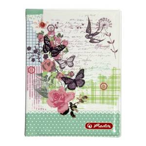 Okmánytartó 6 zsebes, dupla HERLITZ, 10x13,5cm, mintás PVC fedelű