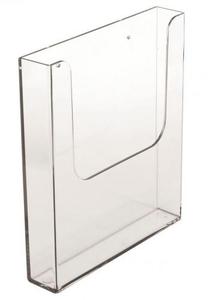 Szórólaptartó, A4, GRS 4180X, plexi, fali, álló, átlátszó
