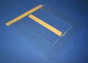 Szórólaptartó, A5, GRS 4175, PVC, öntapadós, 10 db, átlátszó