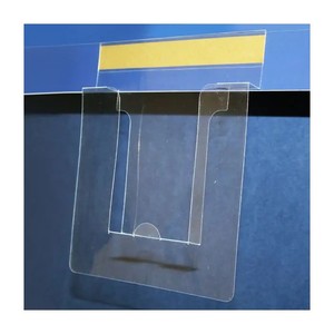 Szórólaptartó, A6, GRS 4166Y, öntapadós, fali, PVC, átlátszó