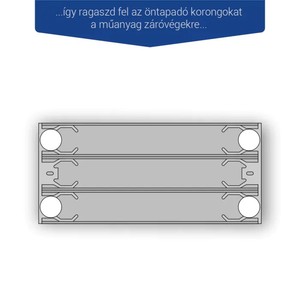 Infótábla, alusign FIX, sínes, 31 mm, 3 sor