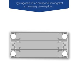 Infótábla, alusign FIX, sínes, 93 mm, 1 sor