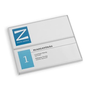 Infótábla, alusign FIX, sínes, 93 mm, 2 sor