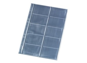 Névjegytartó tasak A4, HERLITZ lefűzhető, PVC, 10 db-os, víztiszta