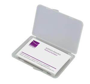 Névjegytartó doboz műanyag, 100x10x70 mm, SIGEL, átlátszó