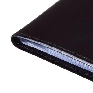 Névjegytartó 192 db-os, SIGEL, műbőr, fekete