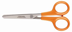 Olló 13 cm, FISKARS 1005154, Classic, barkács, narancssárga