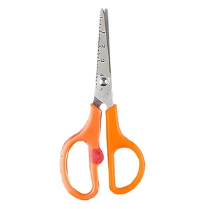 Olló 13,5 cm ICO Süni SC02-03, rásegítős, iskolai, hegyes, narancs