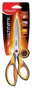 Olló 21 cm, MAPED Ultimate, általános, narancssárga-fekete