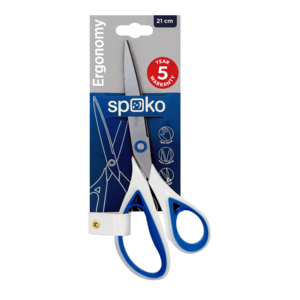 Oll&oacute; 21 cm, SPOKO 0537, aszimmetrikus, gumis fog&oacute;, k&eacute;k-fekete