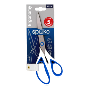 Oll&oacute; 23 cm, SPOKO 0538, aszimmetrikus, irodai, k&eacute;k-feh&eacute;r