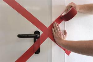 Jelölőszalag 50 mm x 33 m, DURABLE Duraline, piros