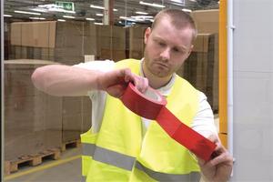 Jelölőszalag 50 mm x 33 m, DURABLE Duraline, piros