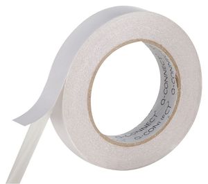 Ragasztószalag 24mm x 3m, Q-CONNECT KF17479, kétoldalas, fehér,