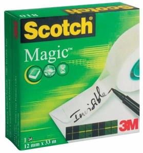 Ragasztószalag 12mm x 33m, 3M Scotch Magic 810, írható, átlátszó