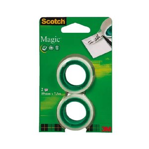 Ragasztószalag 19mm x 7,5m, 3M Scotch 8-1975R2, írható, 2 db-os,