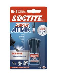 Pillanatragasztó 5 g, HENKEL Loctite Super Attak, ecsetes, universal