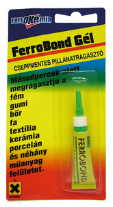 Pillanatragasztó 3g, FERROBOND gél, cseppmentes