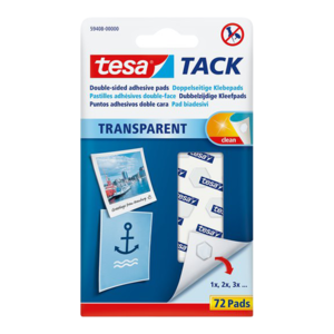 Ragaszt&oacute;pont TESA Tack 59408, k&eacute;toldalas, 72 db-os, &aacute;tl&aacute;tsz&oacute;