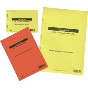Önátíró tömb A4, 3x50 lapos, GRS, franciakockás, fehér
