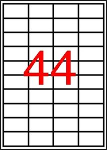 Etikett 48,5x25,4 mm, APLI, poliészter, magasfényű, 10 lap, átlátszó