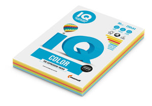 M&aacute;sol&oacute;pap&iacute;r A4, 80g, IQ Color, Rainbow-pack, trend MIX (5x50 lap)