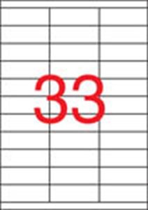 Etikett 70x25,4 mm, APLI, univerzális, 33 címke, 100 lap, fehér