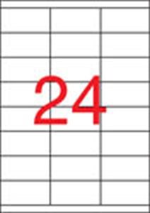 Etikett 70x36 mm, APLI, univerzális, 24 címke, 100 lap, fehér