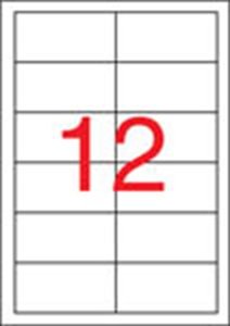 Etikett 97x42,4 mm, APLI, univerzális, öntapadós, 100 lap, fehér