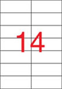 Etikett 105x42,4 mm, APLI, univerzális, 14 címke, 100 lap, fehér
