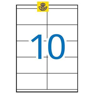 Etikett 105x57 mm, APLI, univerzális, 10 címke, 100 lap, fehér